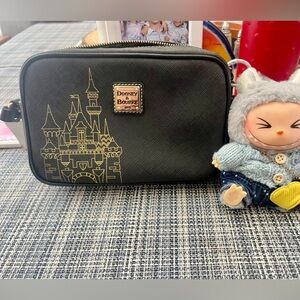 Dooney & Bourke Black and Gold Crossbody
Bag with Disney Castle Design